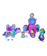 Polly Pocket Lot Gumball Machine Bear Unicorn Playset Compact Cupcake Mi... - $32.66