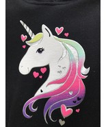 Jumping Beans Girl&#39;s Sz.7 Unicorn Fleece Top Shirt Hooded Foiled Slvr He... - $17.41 CAD