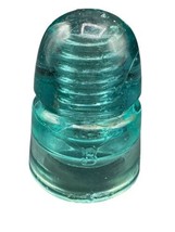 Green Teal Blue Glass Insulator Marked &quot;B&quot; Electrical Hardware Vintage (... - $298.23 MXN