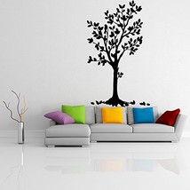 ( 23&#39;&#39; x 39&#39;&#39;) Vinyl Wall Decal Tree with Birds and Flowers / Nature Removable A - £26.10 GBP