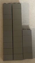 Lego 1x2 Brick Bricks Lot Of 25 Pieces Parts Toy Toys 2 Pegs Gray - $6.92