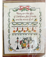 Lee Wards CHRISTMAS SAMPLER Cross Stitch Kit #41815 14” X 18” Vintage NOS - $14.99