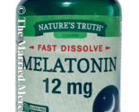 Nature&#39;s Truth Melatonin 12 mg Fast Dissolve Berry Flavor 60 tabs 6/2025... - $12.97