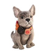 Bandito 21057 Frenchie French Bulldog Fall Rose Bow Blue Sky Ceramic Fig... - $763.73 MXN