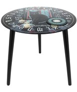 The Sacred Cat Circle Artwork Glass Top Spirit Ouija Board Small Table D... - $81.48 CAD