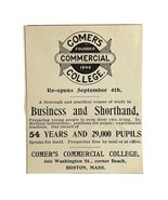 Comer&#39;s Commercial College 1894 Advertisement Victorian Boston Mass 2 AD... - $19.99