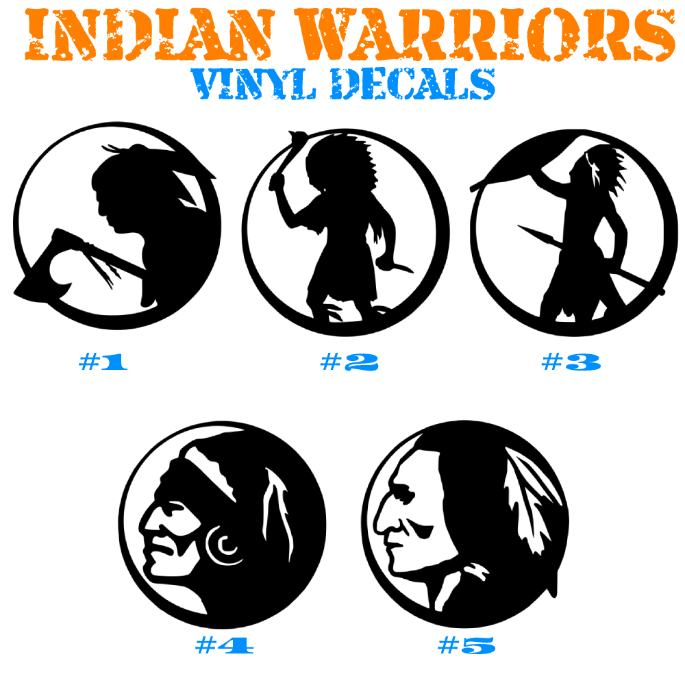 Native American Warriors Vinyl Decal Sticker Car Window Bumper Laptop In... - $2.76+