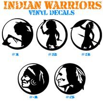 Native American Warriors Vinyl Decal Sticker Car Window Bumper Laptop Indian Art - £2.18 GBP+