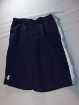 Under Armour Blue &amp; White Stripe Athletic Youth Sport Basketball Shorts Xl - £12.94 GBP