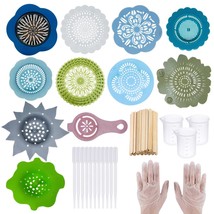 ArtFlow 35-Piece Acrylic Pouring Strainers Set - 11-Piece Plastic Silicone Paint - £37.48 GBP