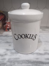 Unbranded 11-In Cookie Jar With Lid, Farmhouse Kitchen Decor, Ceramic Co... - $11.88