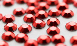 HOTFIX Red Metallic Rhinestuds available 2 Sizes (ø3.0mm, ø4.0mm) min 144Pcs/Bag - £3.18 GBP