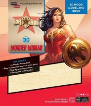Wonder Woman 4 inch Tiara 3D Laser Cut Wood Model and Deluxe Book NEW SEALED - £12.83 GBP