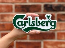 Carlsberg Beer Logo Sign 3D Raised Lettering Man Cave Bar Decor Wall Art... - $12.73
