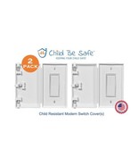 2-Pack Child Be Safe Child and Pet Proof WHITE Wide Rocker Switch Safety... - $436.93 MXN