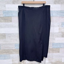 Betabrand Sassiest Skirt Overlay Ponte Crop Dress Pants Black Womens Plus XXL 2X - £47.47 GBP