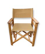 Classic Wooden Folding Director&#39;s Chair, 18-Inch Foldable Indoor/Outoor-Tan - £86.55 GBP