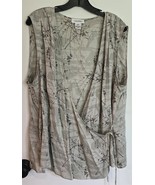Womens Plus 20W Calvin Klein Multicolor Print 100% Silk Wrap Sleeveless ... - $25.80 CAD