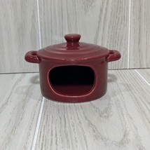 Red Dutch oven kitchen ceramic sponge scrubby holder New - £12.65 GBP