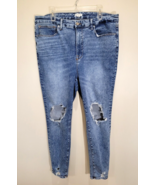 Good American Jeans Womens Plus Size 20 Blue High Rise Distressed Straig... - $414.34 MXN