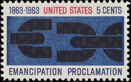 1963 5c Emancipation Proclamation, Abraham Lincoln Scott 1233 Mint F/VF NH - $0.99