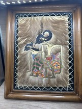 Shadow Puppet Framed OOAK Rare Art Painted Hide 15 X 19” VTG Indonesian - £154.65 GBP