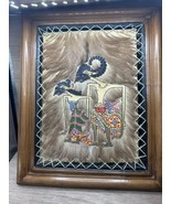 Shadow Puppet Framed OOAK Rare Art Painted Hide 15 X 19” VTG Indonesian - $198.00