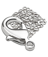 Plated in USA 25 Pieces lobster claw Jewelry Clasps 12x6 mm Made in USA.... - £6.28 GBP