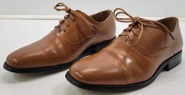 M) La Milano Italy Collection Men&#39;s Leather Lace Up Oxford Shoes Brown Size 8.5M - £19.88 GBP