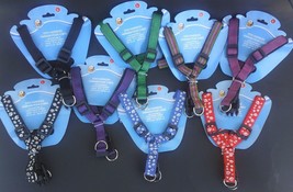 Dog Nylon Strap Harnesses - Smaller Dogs Adjustable Select: Harness Size &amp;Color - £2.39 GBP