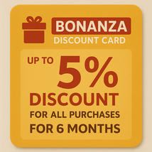 Up to 5% off all purchases for 6 months - $8.00