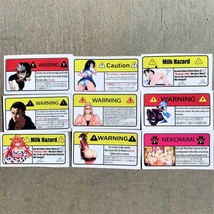 Warning Sticker Slap Asta Black Clover Itsuki Nakano Eren Yeager Marin K... - £3.98 GBP