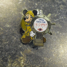 RARE Disney Cruise Line Castaway Club Mickey Mouse Pinback Pin 1 1/8&quot; Wide - $21.78
