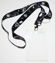 Harry Potter Popular Logos and Images Black Lanyard with Badge Holder NEW UNUSED - $5.94