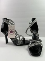 Juicy Couture Womens Gabrielle Strappy Heel Sandal Black Patent Branded Size 10M - £11.38 GBP