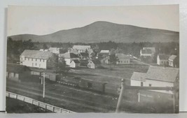 RPPC Town View from Hill Grand Trunk Railcar Railroad Real Photo Postcard L16 - £7.98 GBP