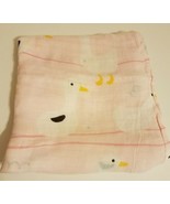 Baby Blanket Pink with White Duck Design 47&quot; x 39&quot;* - $9.69