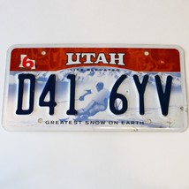  United States Utah Greatest Snow On Earth Passenger License Plate D41 6YV - $14.84 CAD