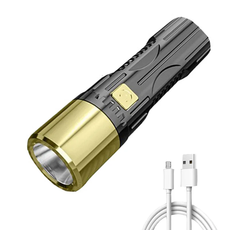 Portable Mini Waterproof Ultra Bright Torch USB Rechargeable Powerful Flashlight - £46.26 GBP