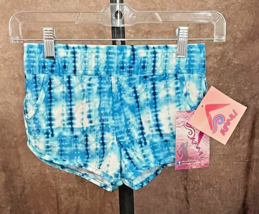 Kanu Surf Girls Nwt Aqua Tie Dye Board Shorts w/ Pockets Size 5 Kids Med - $3.95