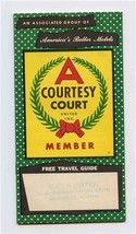 Courtesy Court United Motel Directory 1950&#39;s America&#39;s Better Motels - £13.98 GBP