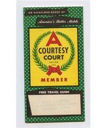 Courtesy Court United Motel Directory 1950&#39;s America&#39;s Better Motels - £14.03 GBP