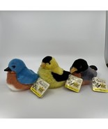 VTG 3 Wild Republic Audubon Birds W/Tags Estrn Bluebird American Goldfin... - €12,84 EUR