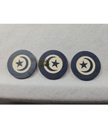 Vintage Olympic Harris Moon and Star Inlay Poker Chip Lot of 3 - $7.95