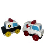Ambulance &amp; Police Car Melissa &amp; Doug Wood Cars Set - €8,29 EUR