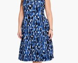 Nic + Zoe Blue ARTIST BLOCKS DRESS Plus Size 1X Pull Over Strech Sleeveless - $74.79