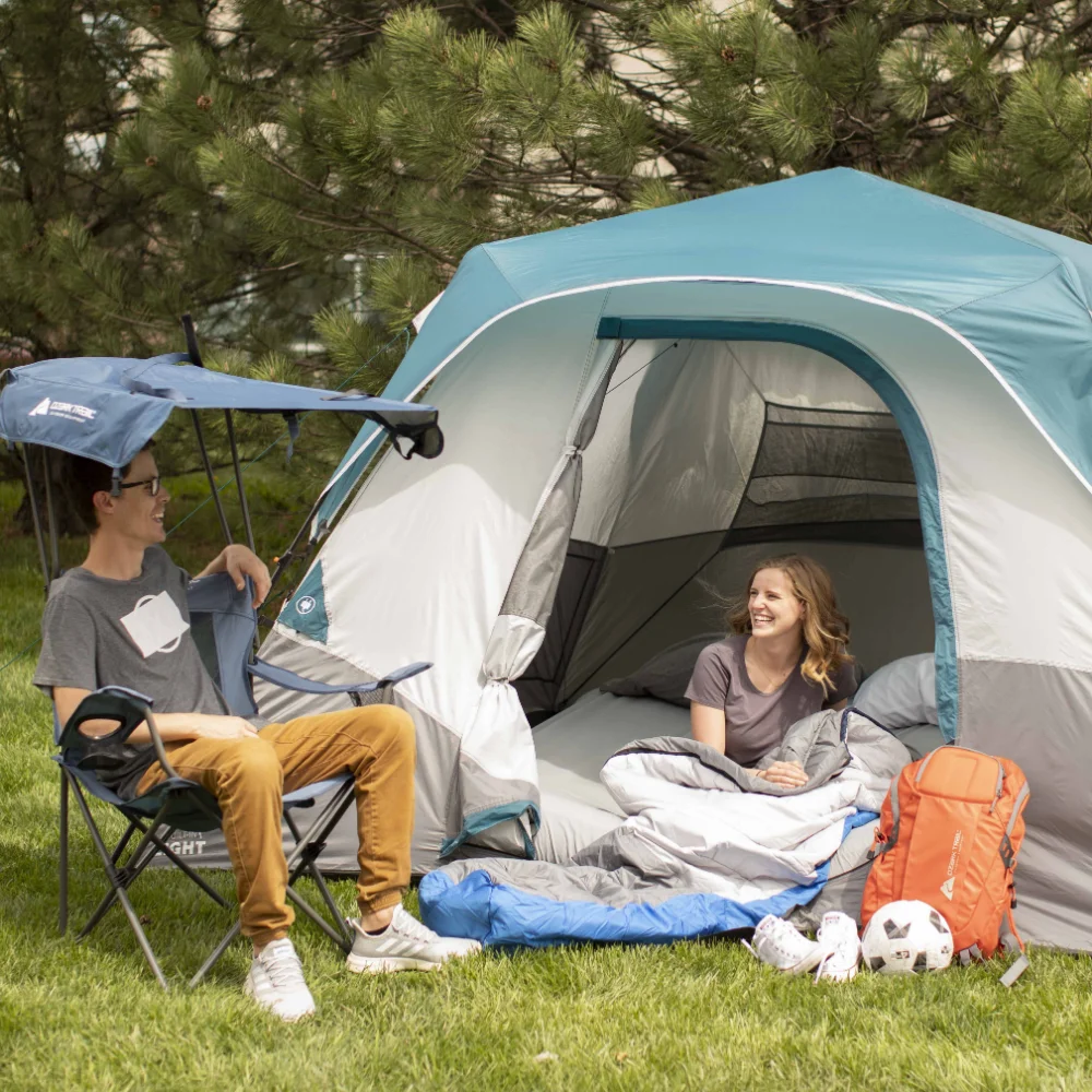 Sand Island Shaded Canopy Camping Chair with Cup Holders,400-pound Weight - £49.35 GBP