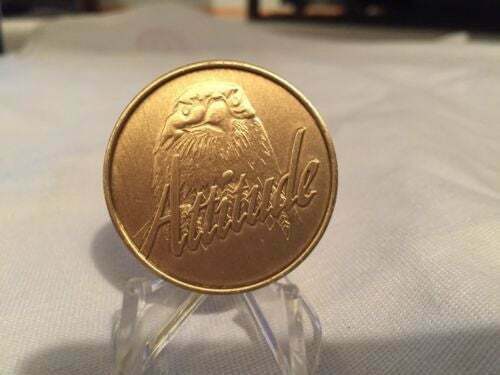 Attitude Progress Not Perfection Eagle Medallion Chip Coin Bronze - $1.59