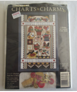 Vintage 1996 Dimensions Charts &amp; Charms Life&#39;s Treasures Cross Stitch Ki... - $319.27 MXN