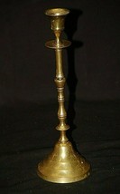Vintage 11&quot; Brass Metal Candlestick Candle Holder w Drip Edge Mantel Cen... - £19.75 GBP